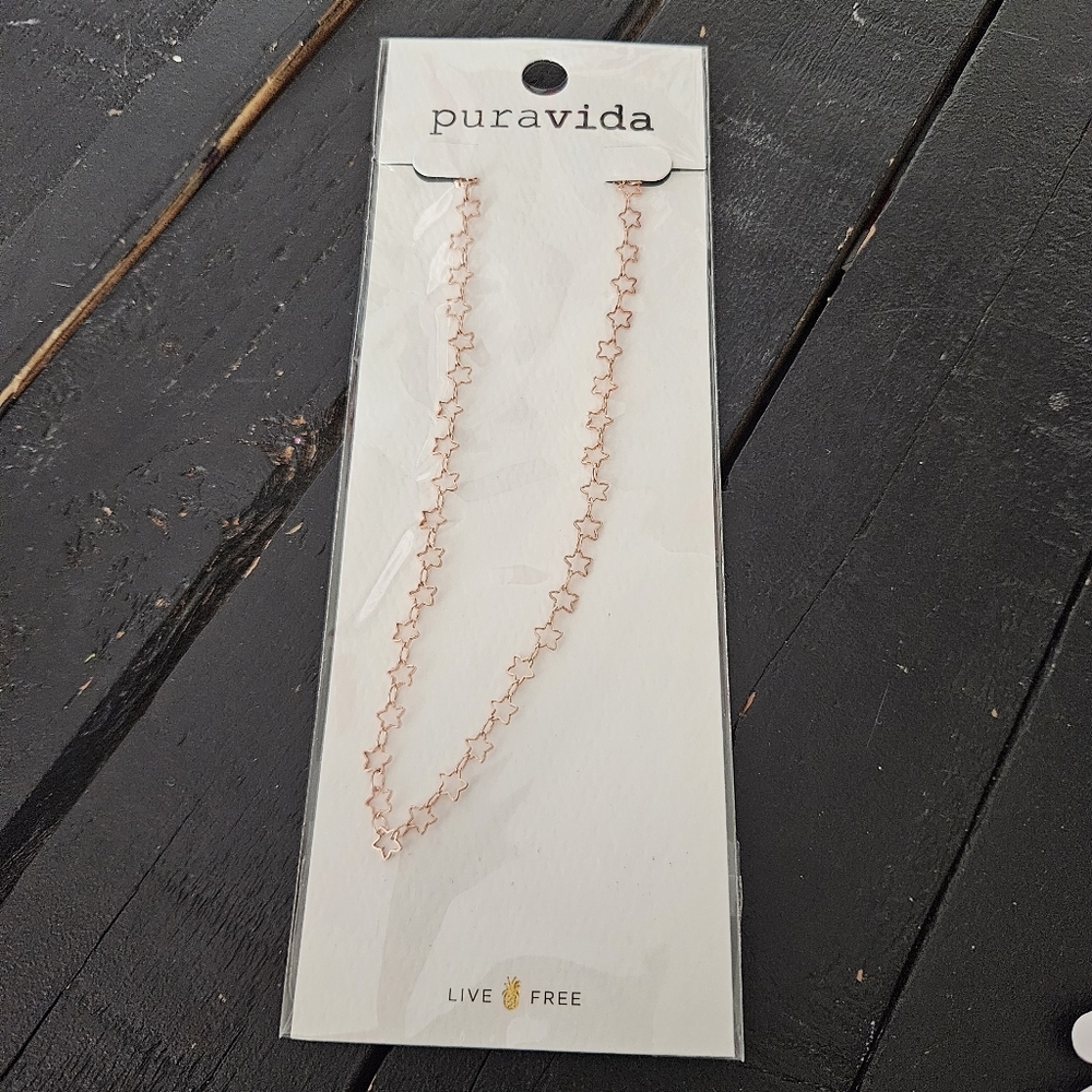 Pura Vida NWT Rose Gold Star Necklace Dainty Simple Jewelry Celestial Whimsy